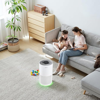 VEVOR Air Purifier for Bedroom Home, H13 HEPA Layer, 1200 ft²/h Smart Air Purifier with Speed Control & Child Lock Guard, Efficient Air Cleaner with Convenient Touch Panel & 23 dB Sleep Mode