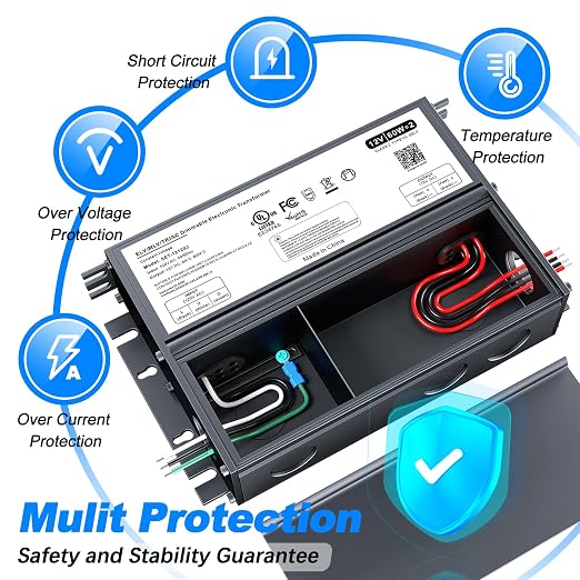 Dimmable LED Driver 120W 12V for Lutron & Leviton Dimmer, Triac/ELV/MLV AC to DC Power Supply Transformer for LED Strip Light Dimmable, Constant Voltage Projects, UL&FCC-Listed, Class 2