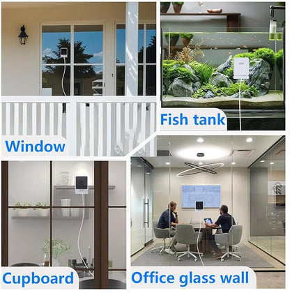 Swingers 3MP 2K Window Camera,2.4GHz & WiFi Indoor Cameras for Home Security with Phone app,Person & Motion Detection,Night Vision,Easy & Quick Install (1 Pack)