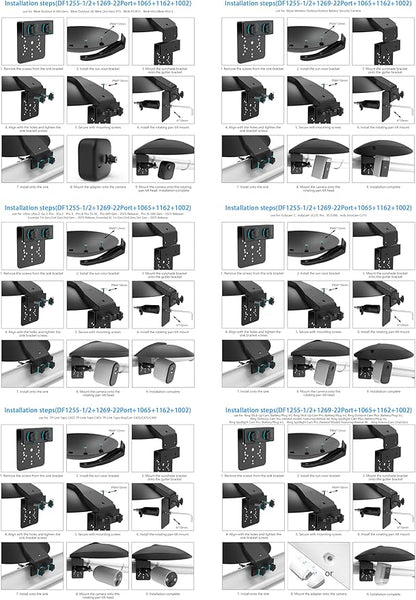 HOLACA Universal Gutter Mount and Sun Rain Shade Cover for All Outdoor Security Camera with 1/4 Screw, Shield Compatible with Ring, Blink, Google Nest, Eufy, Arlo, WYZE, Tapo (Security Camara)