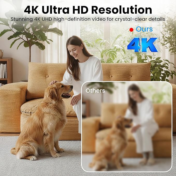 vebiliki 4K Spy Camera, Upgraded 5GHz WiFi, Mini Hidden Camera with Live View & Motion Alerts, Plug-in Nanny Cam with Night Vision, Cloud & Local Storage for Home, Baby, Pet Monitoring