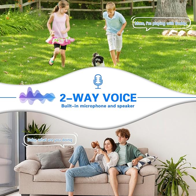 Swingers 3MP 2K Window Camera,2.4GHz & WiFi Indoor Cameras for Home Security with Phone app,Person & Motion Detection,Night Vision,Easy & Quick Install (2 Pack)