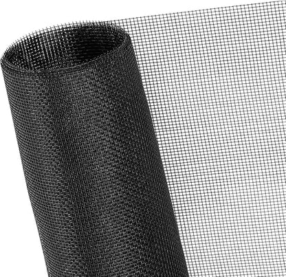 59"x79" Window Screen Mesh, Fiberglass Window Screen, Screen Door Mesh, Windows Screens and Screen Door Replacement, Patio Screen Mesh- Black
