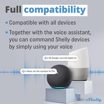 Shelly Blu Door/Window White | Bluetooth Operated Sensor | Home Automation | iOS Android App | Alexa & Google Home Compatibility | Lux and Tilt Angle Measurement | Set Custom Activation Scenes