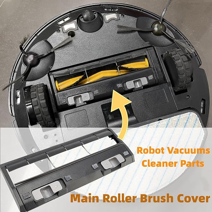 Main Roller Brush Cover/Brush Back Cover for Ecovacs Deebot Ozmo Yeedi Vac Pro 2 T8 T5 T9 N5 N8 N8pro X1 N8+ DVX34 Series Robot Vacuums Replacement Parts