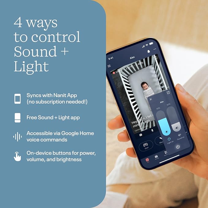 Nanit Sound & Light Smart Baby Night Light and Sound Machine - WiFi