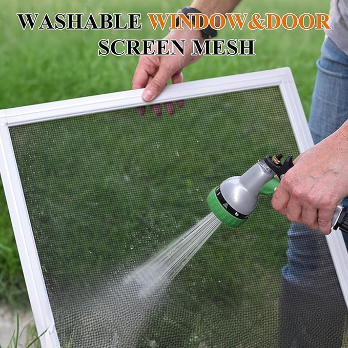 MAGZO Pet Proof Window&Door Screen Roll, 39" W x 145" L, Best Vinyl Coated Polyester Dog Cat Resistant Heavy Duty, Mesh Net Netting Curtain Wire Replacement Repair Kit for Patio/Porch/Sliding, Black
