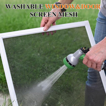 MAGZO Pet Proof Window&Door Screen Replacement Mesh, 35" W x 86" L, Best Vinyl Coated Polyester Dog Cat Protector Heavy Duty, Net Netting Curtain Wire Roll Repair Kit for Patio/Porch/Sliding, Black