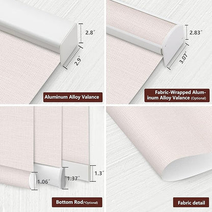 Bringnox Motorized Blinds with Remote,100% Blackout Smart Roller Blinds Compatible with Apple Homekit Google Home and Alexa Via HUB,and Customized