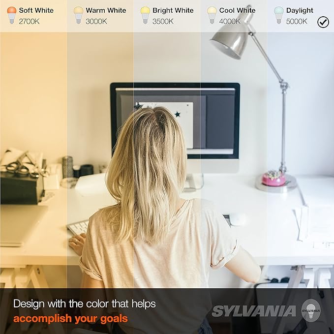 Sylvania Ultra LED A19 Light Bulb, 100W Equivalent, Efficient 16W, 13 Year, Dimmable, 1600 Lumens, Frosted Finish, 2700K, Soft White - 8 Pack (41960)
