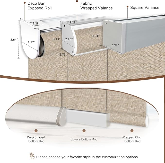 Motorized Blinds Roller Shade with Remote: Canisteo Automatic Smart Blind for Windows 100% Blackout, Electric Blinds Compatible with Alexa/Google Home/Apple Homekit, Customized Size,Linen Caramel