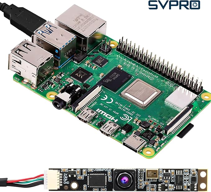 SVPRO 8MP USB Camera Module with Microphone, 102 Degree Wide Angle Laser Engraver Camera for Lightburn, Fixed Focus 4K UVC Webcam Board for Computer,Raspberry Pi