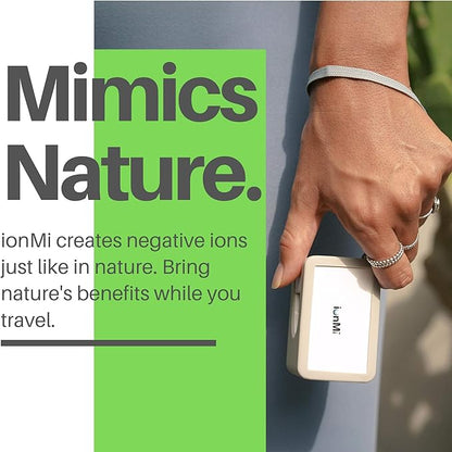 IonPacific ionMi, 2-1 Stationary & Wearable Negative Ionizer Travel Purifier with Highest Output - Up to 20 Million Negative Ions/Sec, USB Rechargeable, Eliminates: Pollutants, Allergens, Mold, Germs