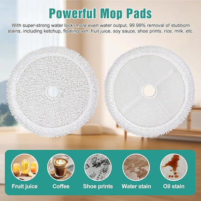 6 Pack Mop Pads Replacement Parts for Bissell 3115 Series, for 2859 SpinWave Wet and Dry Robot Vacuum Cleaner, Reusable & Washable Mop Cloths Accessories