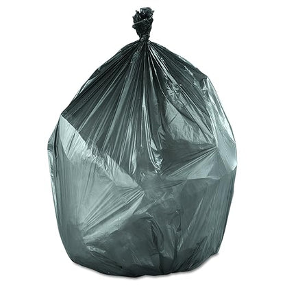 Inteplast Group high-Density Commercial can Liners, 16 gal, 8 microns, 24" x 33", Black, 50 Bags/roll, 20 Rolls/Carton