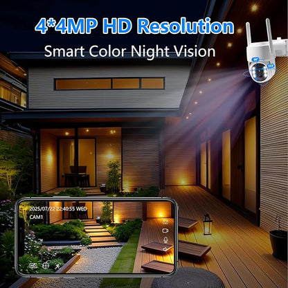 4 Packs WiFi Solar Security Cameras NVR Kits System
