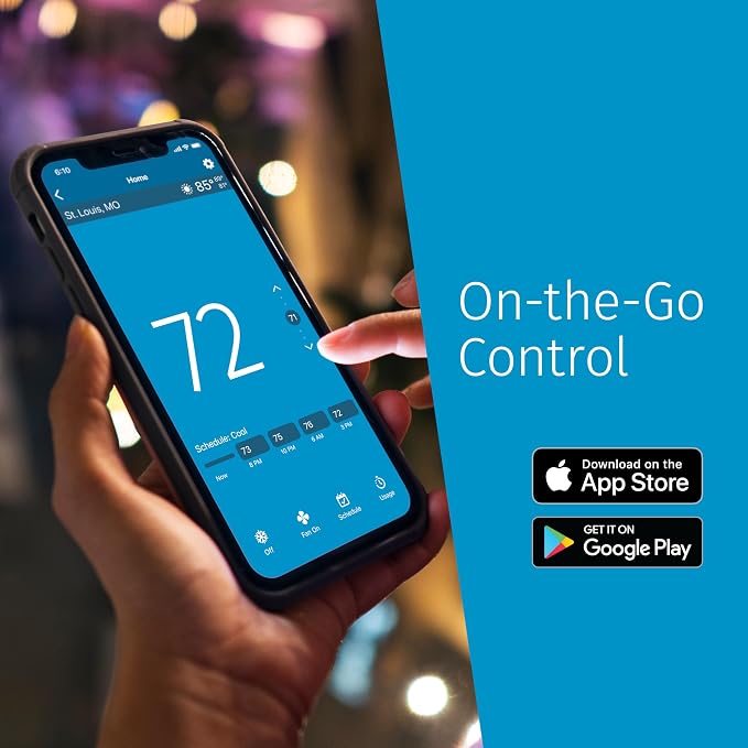 Sensi Touch 2 Smart Thermostat Wi-Fi, Alexa, Energy Star Certified, ST76