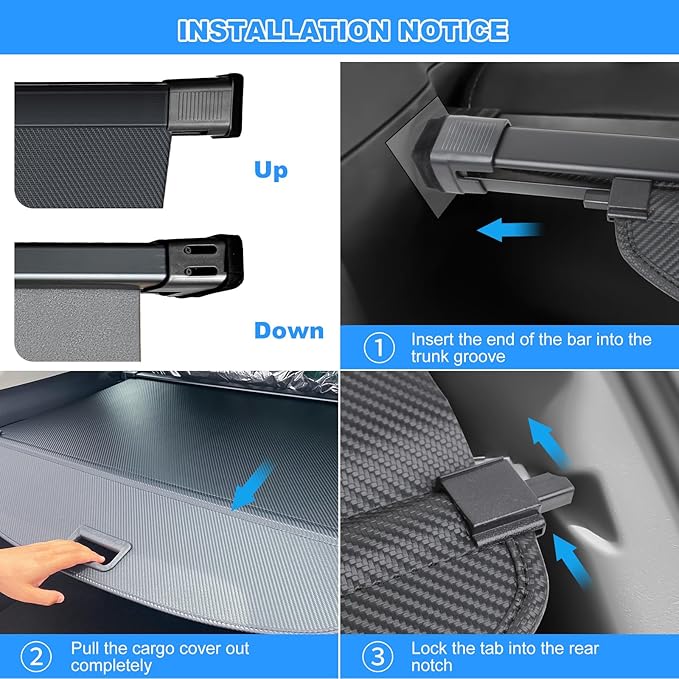 AUXKO Retractable Cargo Cover for Toyota 4Runner 2026-2025, Trunk Cargo Cover Luggage Security Shade Cover for 2026 Toyota 4Runner Shielding Shade Anti-Peeping Luggage Privacy Screen, Carbon Fiber