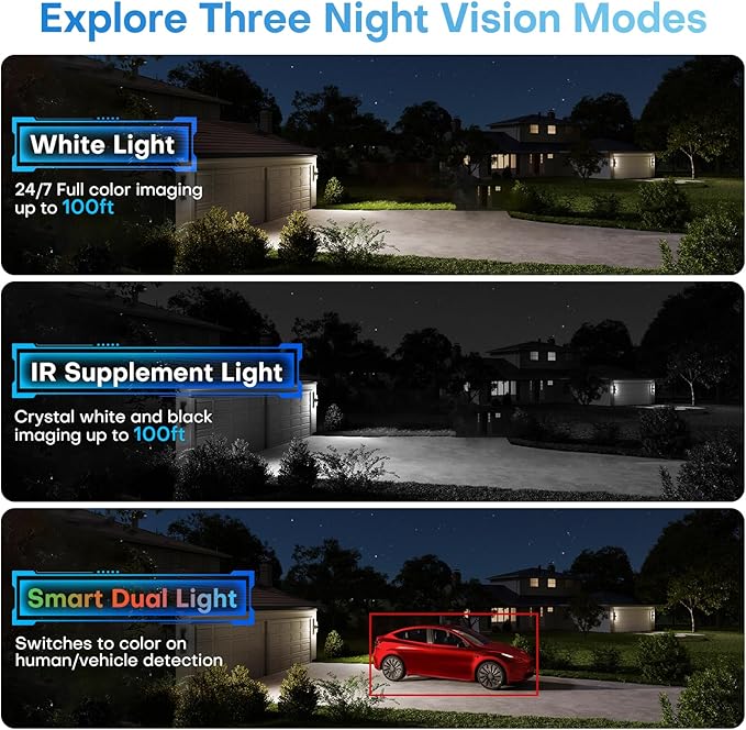 4K IP PoE Camera Outdoor, 8MP PoE Camera Black with Mic/Audio, 98ft IR/Color Night Vision, Human & Vehicle Detection, 127° FOV, MicroSD (256GB), Hik-connect/iVMS4200