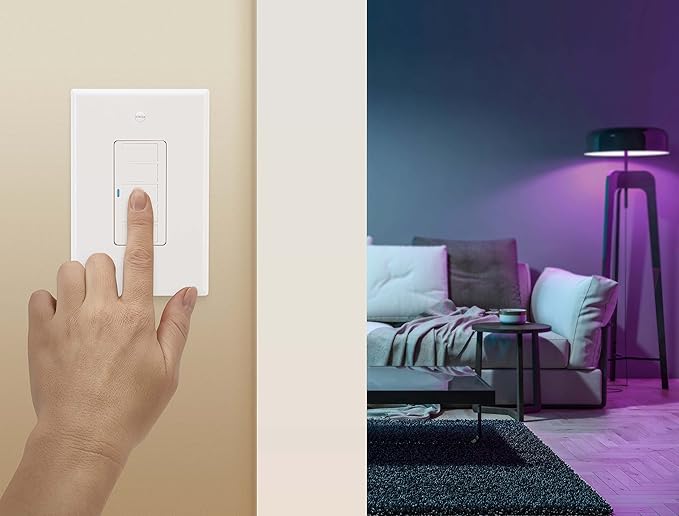 Cree Connected Max Smart In-Wall 5-Button Scene Controller For Connected Max Smart Bulbs, Compatible with Any Connected Max Smart Bulb, Bluetooth + WiFi, 2.4 GHz, White, 1 Controller