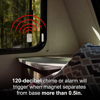 UltraPro Personal Security Window and Door Alarm, 1 Pack, Wireless Chime | DIY Protection, Burglar Alert, Easy Installation, Home Security, Ideal for Home, Garage, Apartment, White, 56789