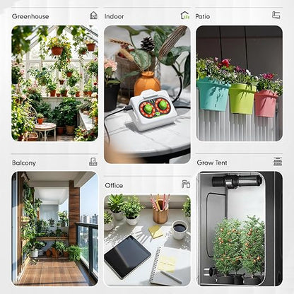 RAINPOINT Beginner-Friendly Automatic Plant Waterer Indoor for Pot Plant Adjustable Water Output,Battery Powered Outdoor IP54 Waterproof Easy-Setup Drip Irrigation System Device Kit Water 10-15 Plants