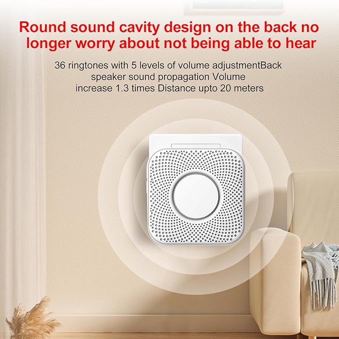 XUK Wireless Nursing Call System for Elderly Monitoring Includes 1 SOS Call Button and 1 Receiver Nurse Call Alarm Home Elderly Call Button with 500+ FT Reception Range Suitable for Seniors/Patients