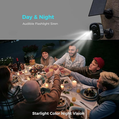 Vicohome G6B Best 2K Solar Security Camera Wireless Outdoor System, No NVR Needed, Battery Powered, Easy to Setup, Motion Detection, Two Way Audio,Color Night Vision, SD Slot, 180 Days Exchange Policy