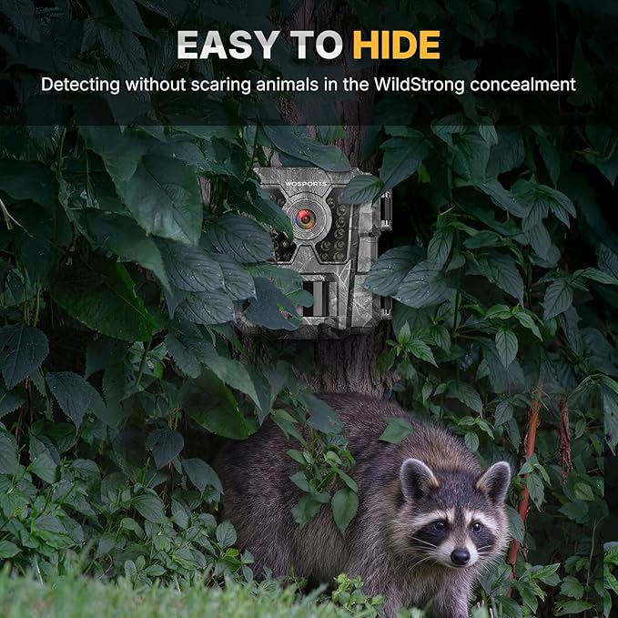 WOSPORTS Mini Trail Camera 2 Pack 24MP 1080P HD Trail Cam with Night Vision Motion Activated Game Camera for Outdoor Wildlife Monitoring