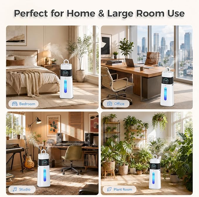 Humidifiers for Bedroom,15L/3.96 Gal 800 sq.ft, Cool Mist Humidifier Large Room with 350mL/H Spray Output for Home, Office, Plants, Warehouse, House