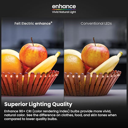 Feit Electric Enhance 4in LED Recessed Downlight, 75W Equivalent, 1000 Lumens, Dimmable, Adjustable White Color Temperature, Fits Most 4-Inch Housings, 90+ CRI, 50,000-Hour Lifetime, LEDR4XHO/6WYCA