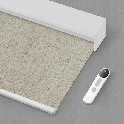 Bringnox Motorized Blinds with Remote,100% Blackout Smart Roller Blinds Compatible with Apple Homekit Google Home and Alexa Via HUB,and Customized (Vigor Sage-10)