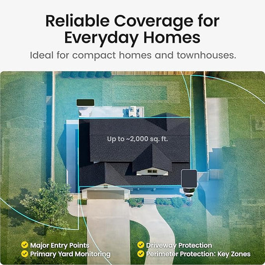 aosu T2 Pro Solar Security Cameras Wireless Outdoor, 2 Cam Kit, 3K Dual Cam No Blind Spot Security Camera for Home, 170° Wide + 360° PTZ, AI Detection, 8X Zoom, Expandable 1TB Local Storage