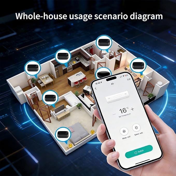 Tuya Smart Zigbee IR Blaster/IR Remote Controller, Infrared Remote Control Hub for Smart Home Automation Devices, Works with Alexa & Google Assistant, 2.4Ghz WiFi Only, Zigbee Wired Gateway Required