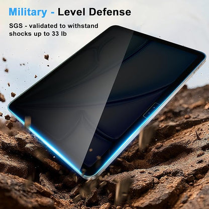 Privacy Screen Protector for iPad Air 11 Inch M3 M2 (7th&6th Generation, 2025/2024), Anti-Spy Tempered Glass Film for iPad Air11 Inch, Touch Sensitive，Bubble Free, Case Friendly, 1 Pack