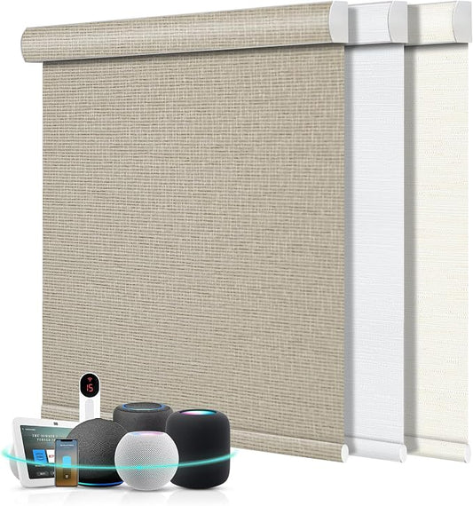 Motorized Blinds with Remote,100% Blackout Motorized Roller Shades