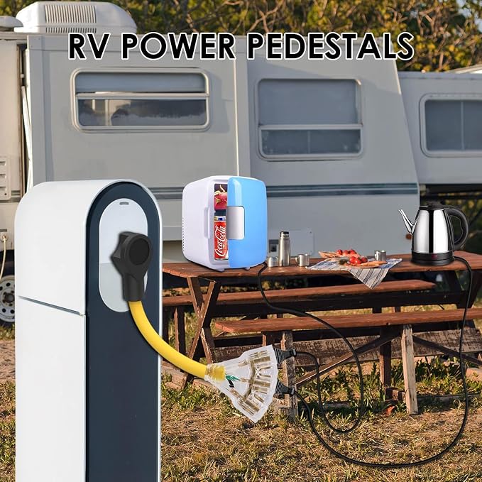 30 Amp to 20 Amp Adapter 110 RV Generator Distribution to Household Outlet