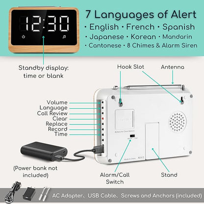 Wireless Call Light System with Call Buttons, 2-Number Display | Displays the oldest and next active calls for faster response in care and service environments
