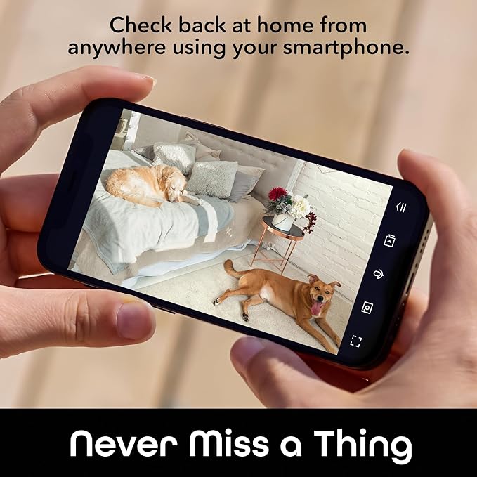 Geeni PetConnect Auto-Rotate Crystal-Clear 2K Quad HD Smart Pet Camera