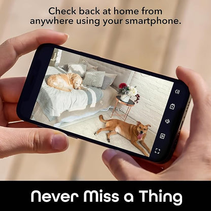 Geeni PetConnect Auto-Rotate Crystal-Clear 2K Quad HD Smart Pet Camera