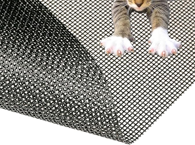 Tooltriz Pet Proof Window Screen Replacement, 60“ x 100” Upgraded Thicken Charcoal Fiberglass Mesh for Sliding Pet Screen Door Repair Kit - Screen Door Protector for Dogs Patio Screen mesh