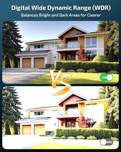 《4K Ultra HD &130° Wide Angle》POE Security Camera System Outdoor, Wired IP Cameras with 8CH NVR Systems, Video Surveillance DVR Kits with PIR Motion Detection