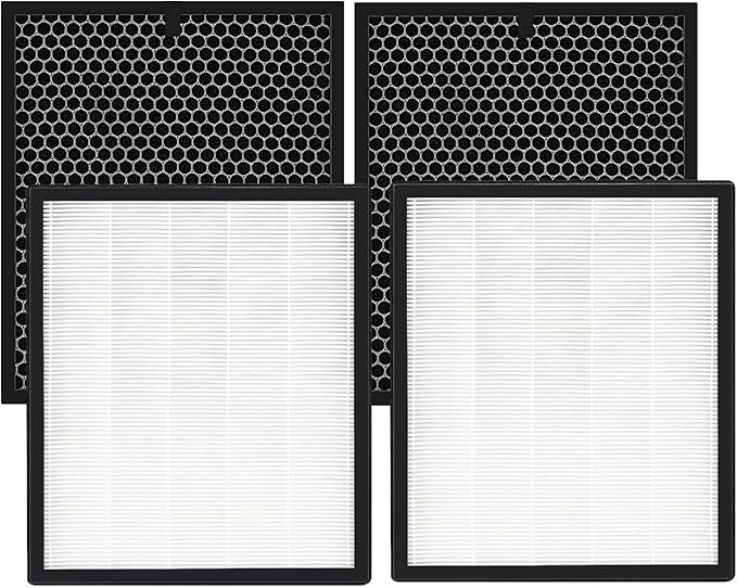 LV-PUR131 Replacement Filters for LEVOIT LV-PUR131 and LV-PUR131s Air Purifier, LV-PUR131-RF, 2 Pack HEPA and Activated Carbon Filters