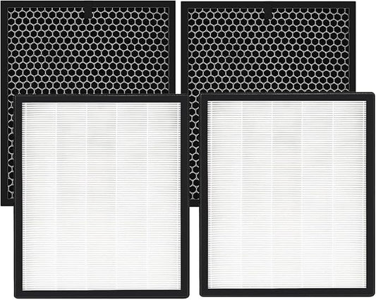 LV-PUR131 Replacement Filters for LEVOIT LV-PUR131 and LV-PUR131s Air Purifier, LV-PUR131-RF, 2 Pack HEPA and Activated Carbon Filters