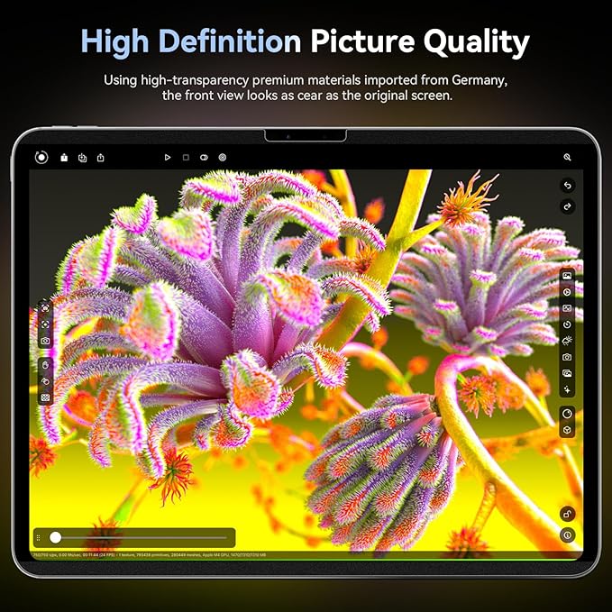 360° Magnetic Privacy Screen for iPad Air 13 Inch 2024-2026 (M2/M3/M4, 6th/7th/8th Gen), 4 Way Privacy Removable Anti Glare Blue Light Filter Shield Film Anti Spy Protector