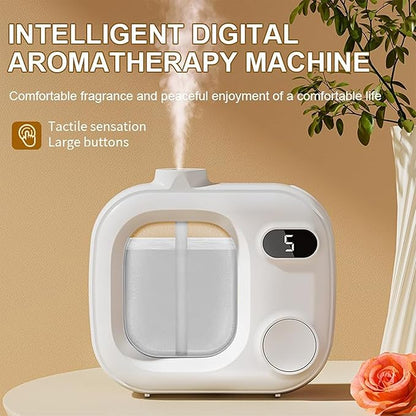 Waterless Essential Oil Diffuser Ultrasonic Essential Oil Diffuser for Home Large Rooms Bathroom Hotel Office Car - Cordless with 5 Mist Levels Waterless Difusor Aroma 360 Fragrance Machine