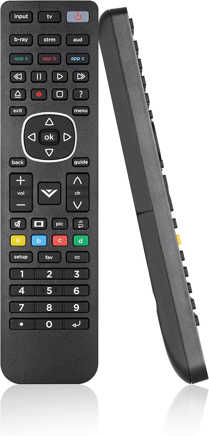 UltraPro 4-Device Replacement Remote for Vizio, Smart TV | Compatible with LED LCD HD UHD 4K HDR Plus Universal Remote Control Function for Streaming Players, Sound Bars,, 67208