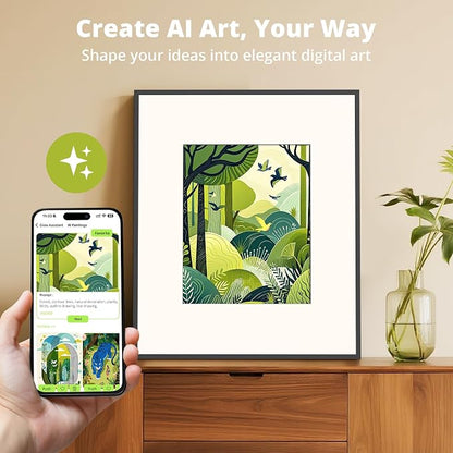 Dragon Touch Music Frame Bluetooth Speaker & Wi-Fi Digital Picture Frame, Hi-Fi 6-Speaker Wall-Mount or Tabletop Art Frame, Dynamic Lyrics Display for Home Decor, Supports Spotify & Apple Music