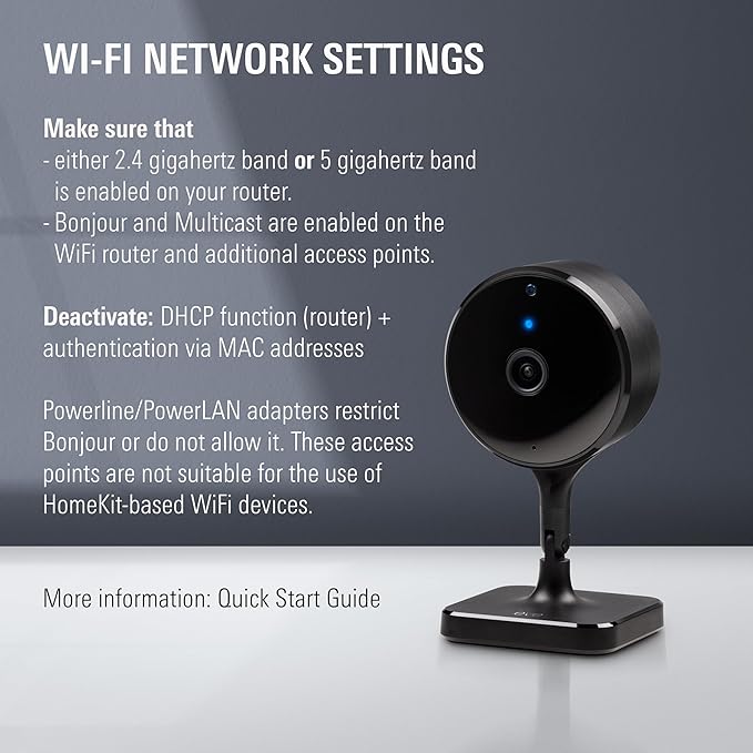 Eve Cam (2 Pack, Apple Home) – Smart Indoor Camera, 1080p Resolution, Wi-Fi, 100% Privacy, HomeKit Secure Video, iPhone Notifications, Microphone and Speaker, Night Vision, Flexible Installation
