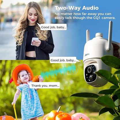 Vicohome 3CQ1 AI 2K Solar Security Camera Wireless Outdoor, Battery Powered,Two Way Audio,Motion Detection, 360° View,Easy to Setup,Color Night Vision,Audible Flashlight Siren,180 Days Exchange Policy